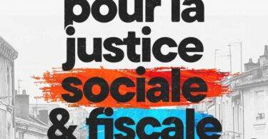 Pour la justice sociale et fiscale - visuel intersydical