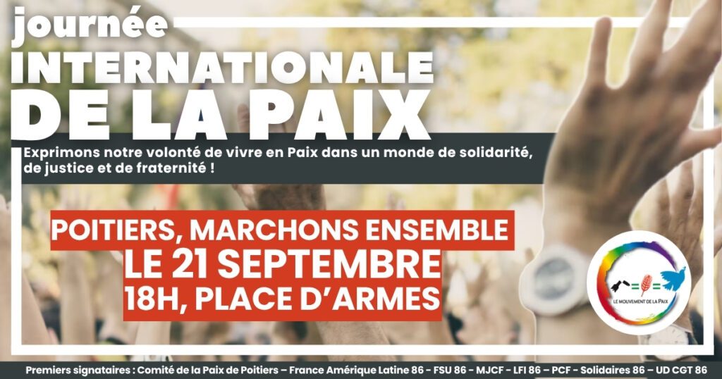 21 septembre, journée internationale de la paix